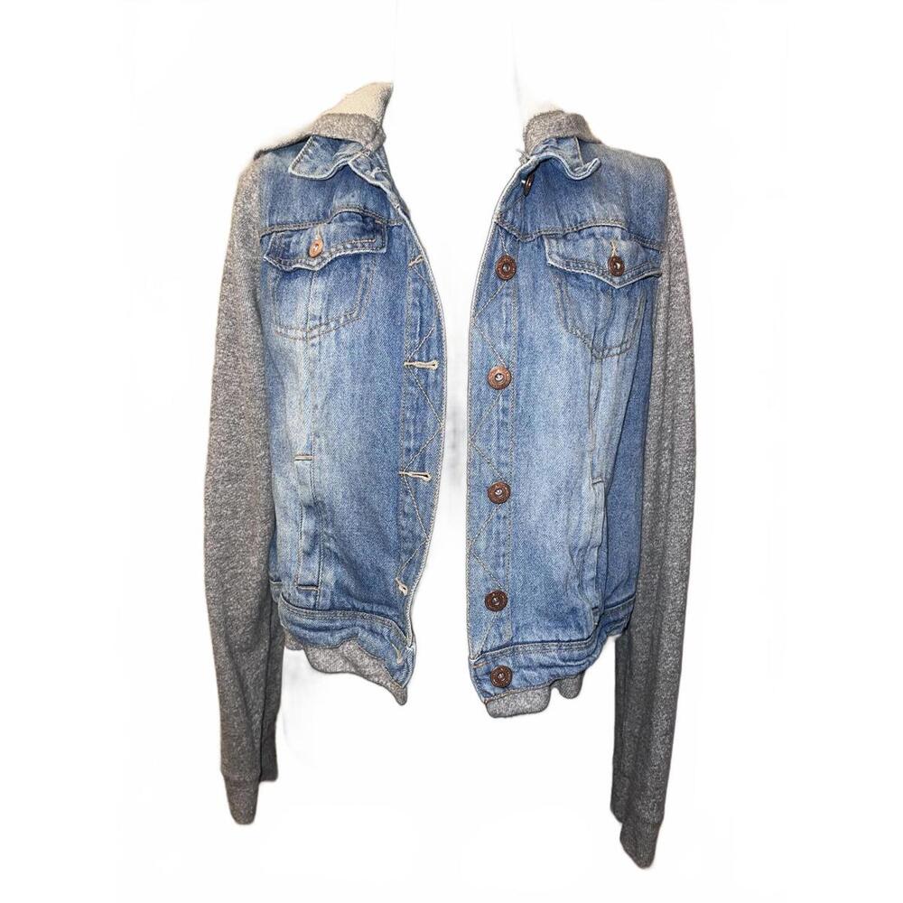 lei Women's XL Unique Denim Hoodie Jacket